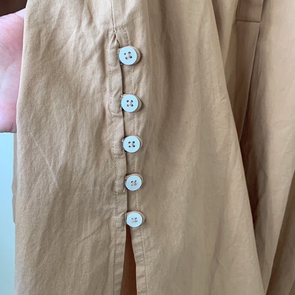 NWT Anthropologie button down side button tunic Medium Tan/Copper - Picture 8 of 12